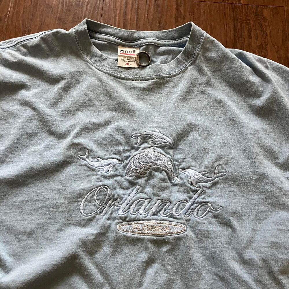 Anvil Men's Blue T-shirt